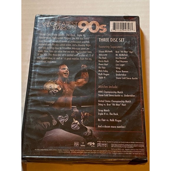 WWE Greatest Stars of the 90s (2009) DVD - 3-Disc Set - Wrestling Legends - Picture 2 of 2